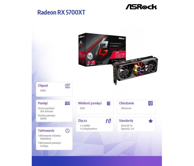 ASRock Radeon RX 5700 XT Phantom GAMING D OC 8GB GDDR6 - 542120 - zdjęcie 7